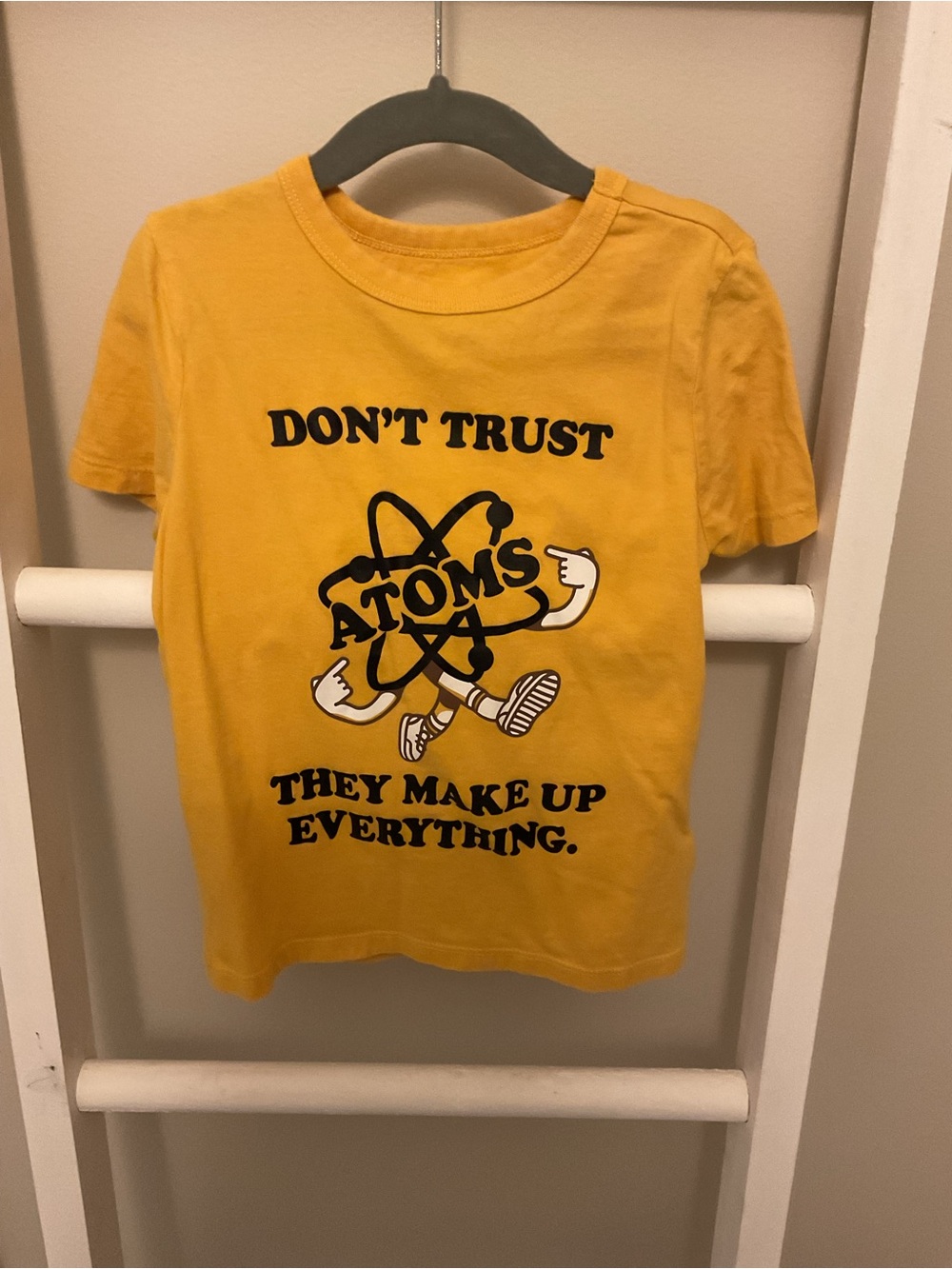 GAP Yellow Graphic Tee with Science Pun